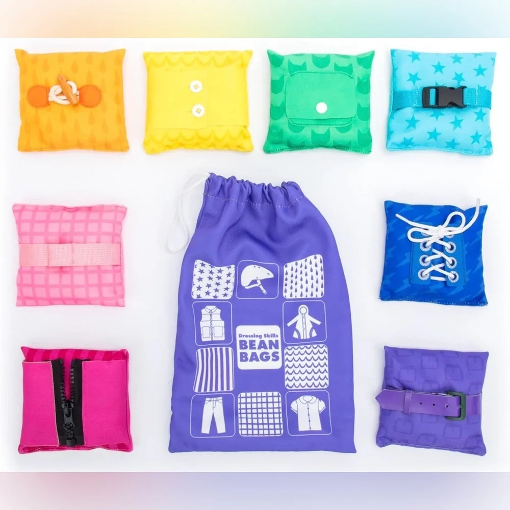 Educational Insights Dressing Bean Bags - Montessori - Occupational Therapy Toys